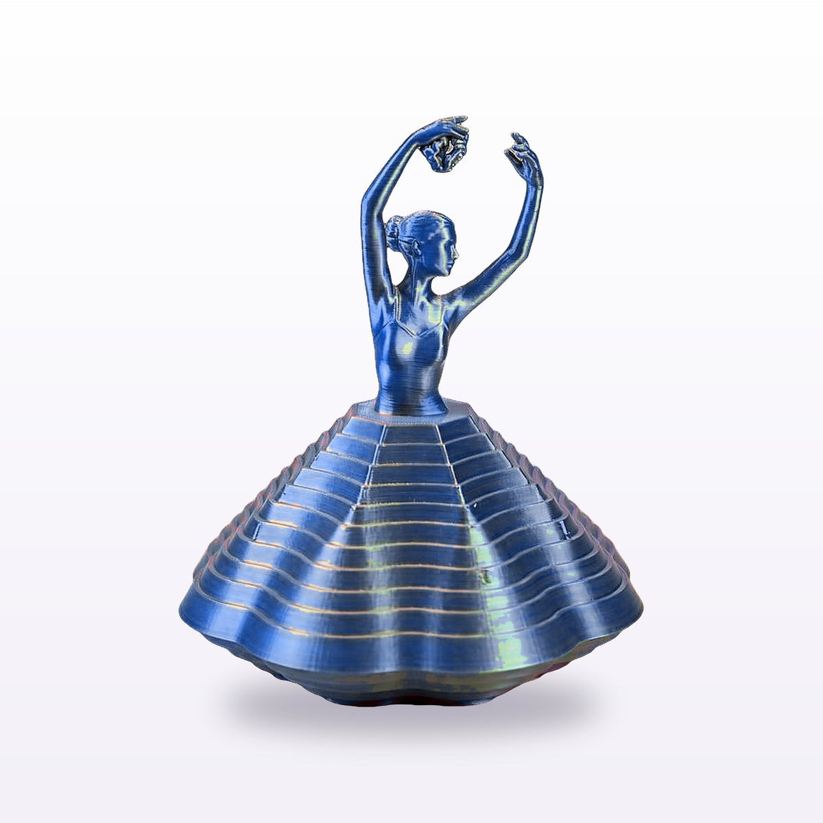 Formex 3D Printed Ballerina Spinning Top – Silk Filament, 11cm, NZ Made in Blue