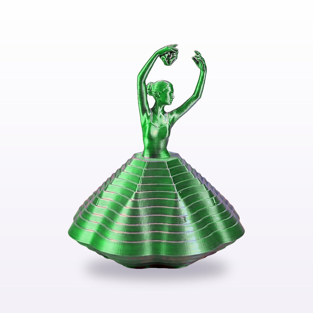 Formex 3D Printed Ballerina Spinning Top – Silk Filament, 11cm, NZ Made in Green
