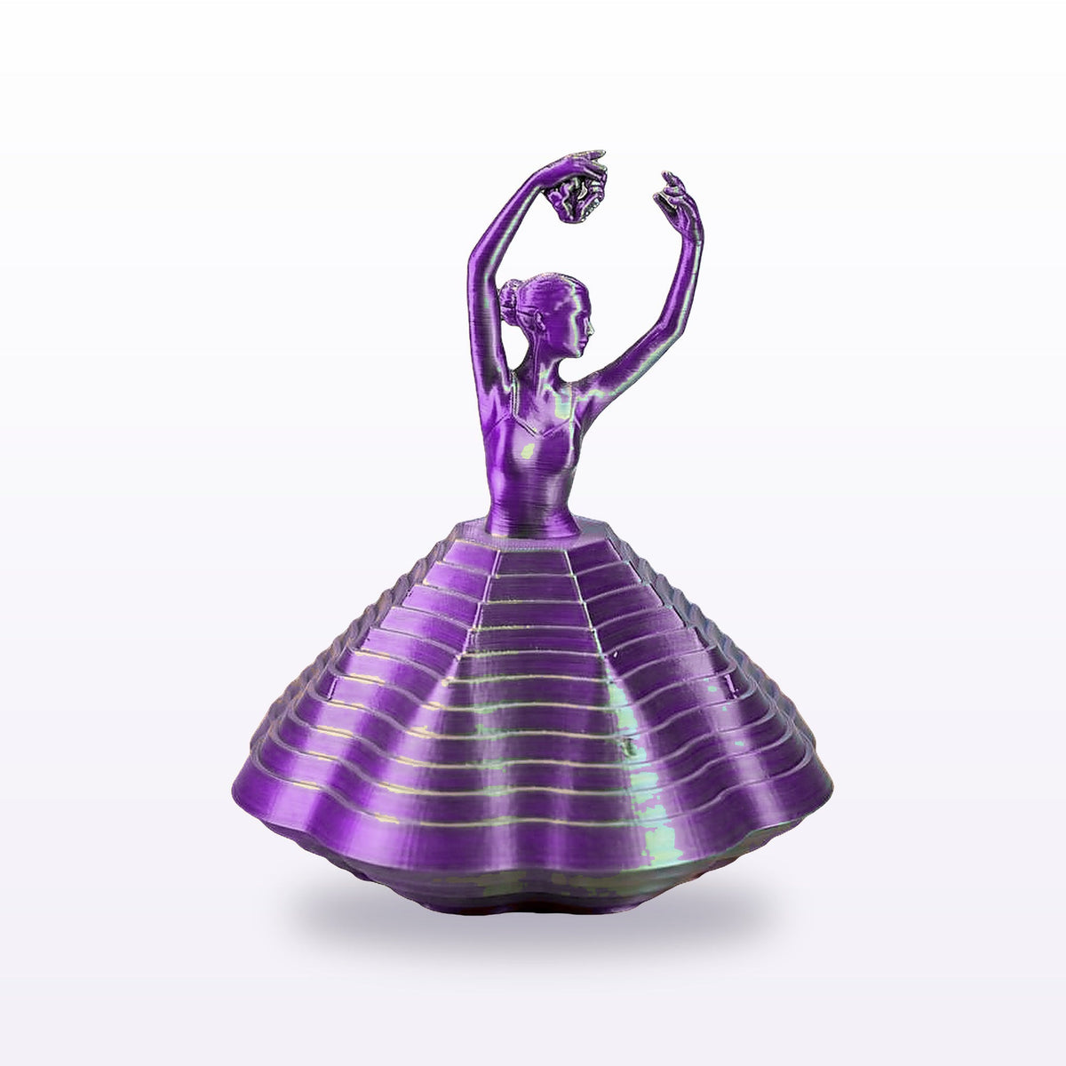 Formex 3D Printed Ballerina Spinning Top – Silk Filament, 11cm, NZ Made in Purple