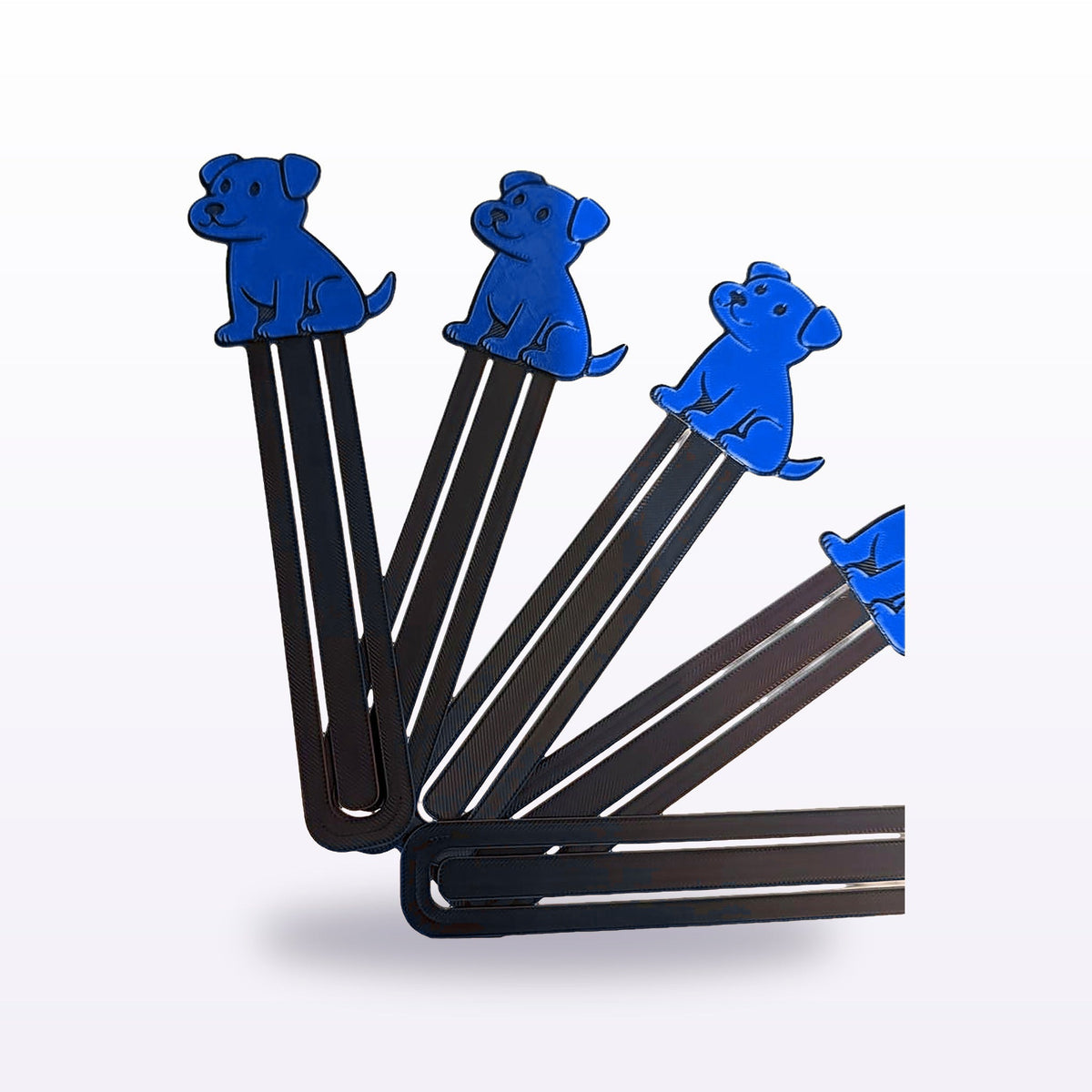 Formex 3D Printed Dog Bookmark – 12cm, NZ Made in Blue