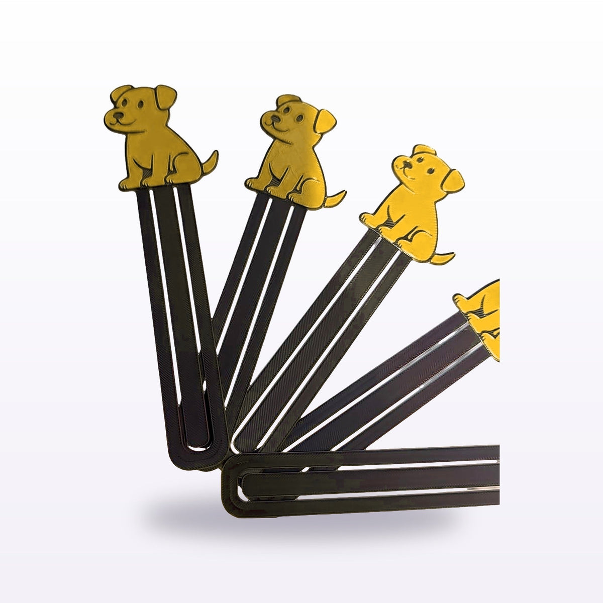Formex 3D Printed Dog Bookmark – 12cm, NZ Made in Gold