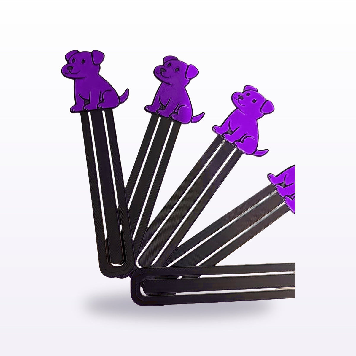 Formex 3D Printed Dog Bookmark – 12cm, NZ Made in Purple