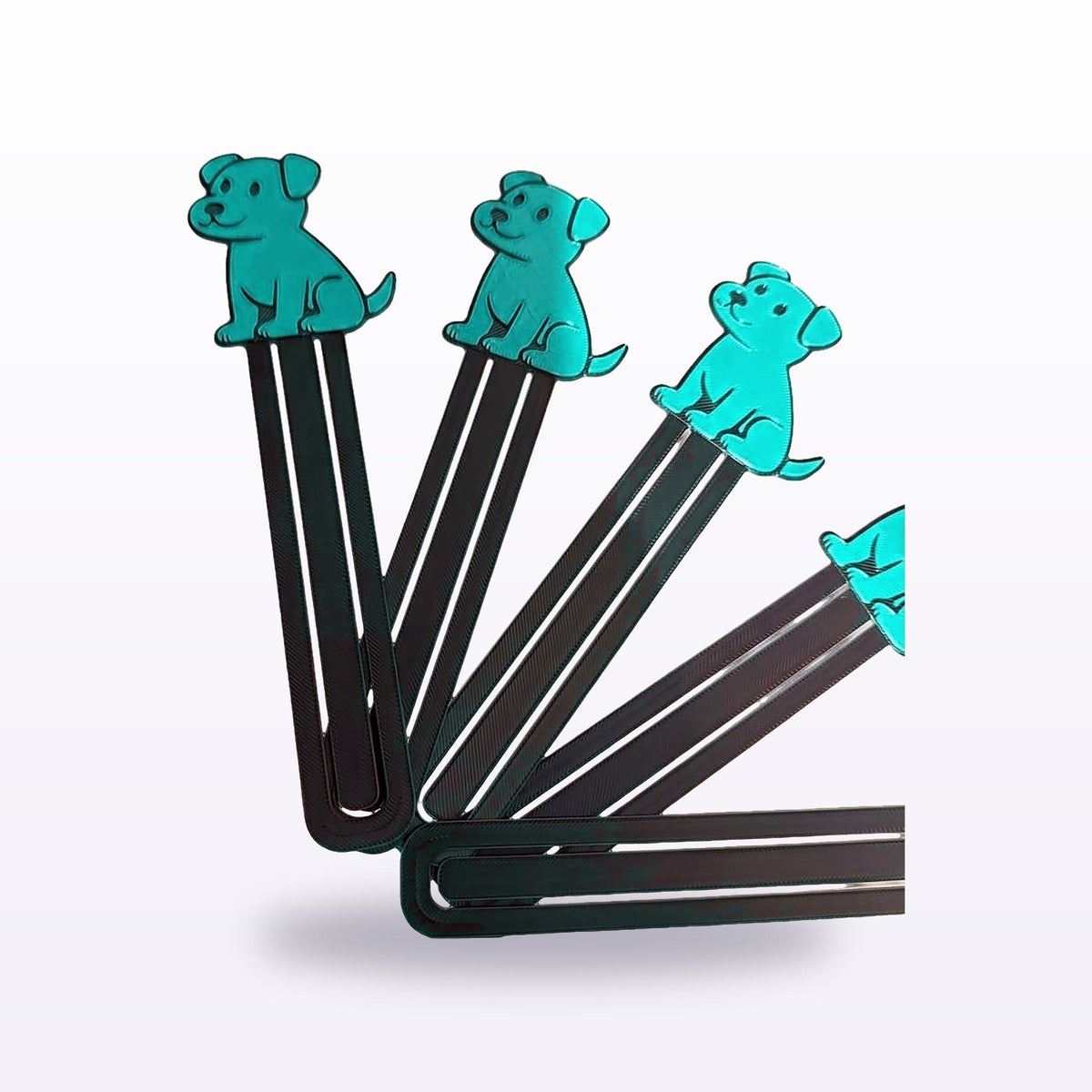 Formex 3D Printed Dog Bookmark – 12cm, NZ Made in Teal