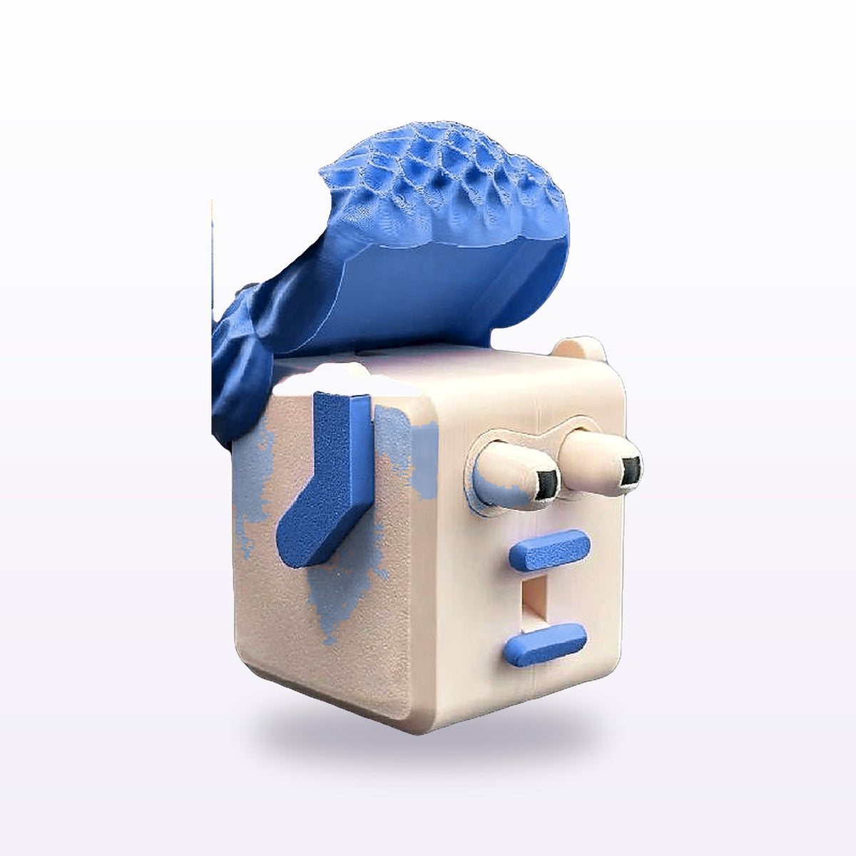 Formex 3D Printed Novelty Desk Fidget Toy – Pull-Action, 12cm, NZ Made in Blue