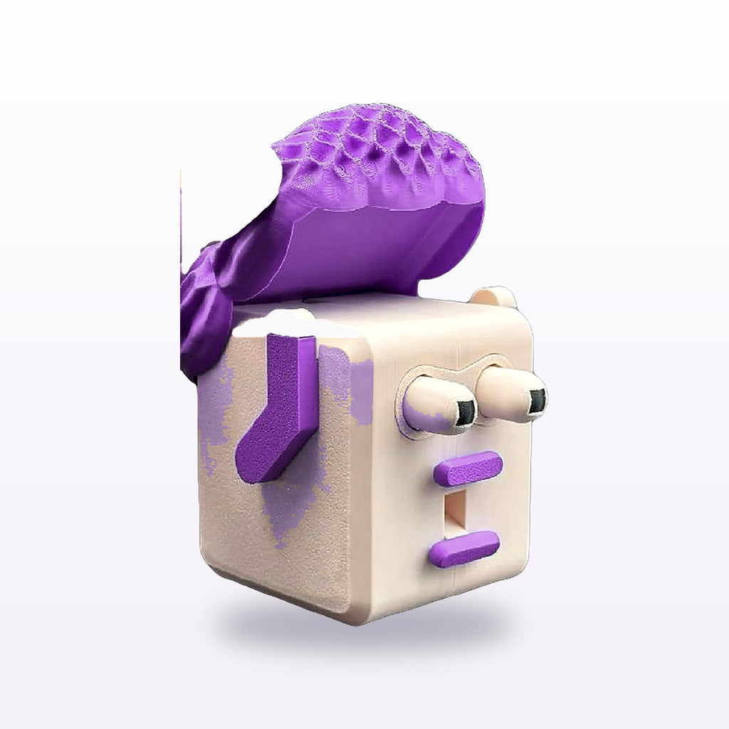 Formex 3D Printed Novelty Desk Fidget Toy – Pull-Action, 12cm, NZ Made in Purple