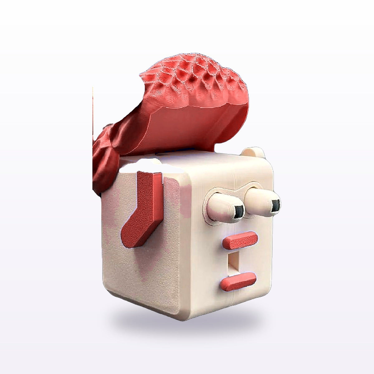 Formex 3D Printed Novelty Desk Fidget Toy – Pull-Action, 12cm, NZ Made in Red
