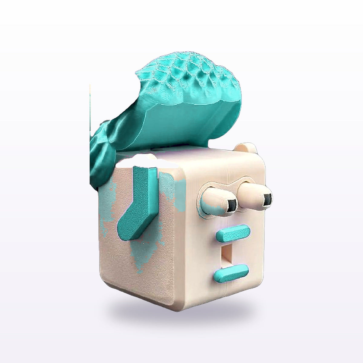 Formex 3D Printed Novelty Desk Fidget Toy – Pull-Action, 12cm, NZ Made in Teal