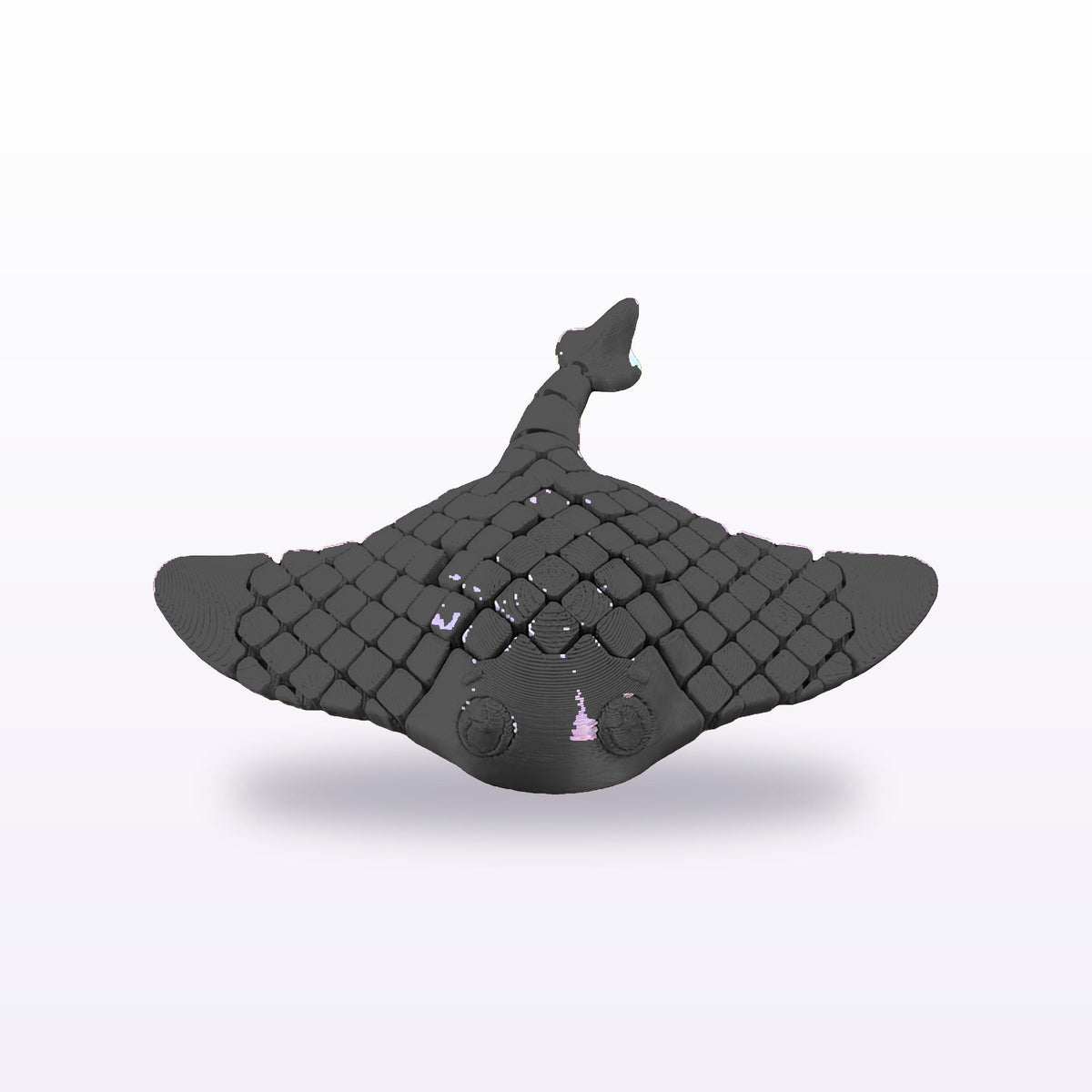 Formex 3D Printed Articulated Flexi Manta Ray Fidget Toy – 13cm, NZ Made in Black