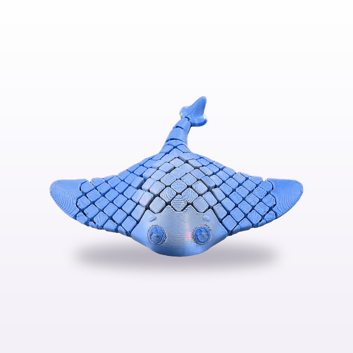 Formex 3D Printed Articulated Flexi Manta Ray Fidget Toy – 13cm, NZ Made in Blue