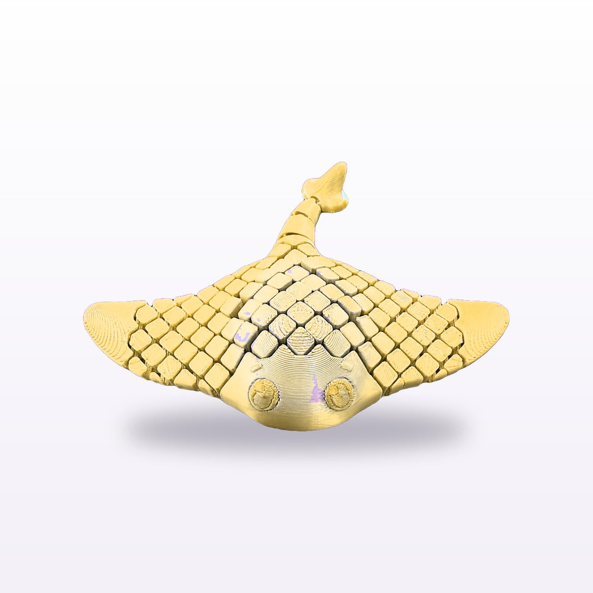 Formex 3D Printed Articulated Flexi Manta Ray Fidget Toy – 13cm, NZ Made in Gold