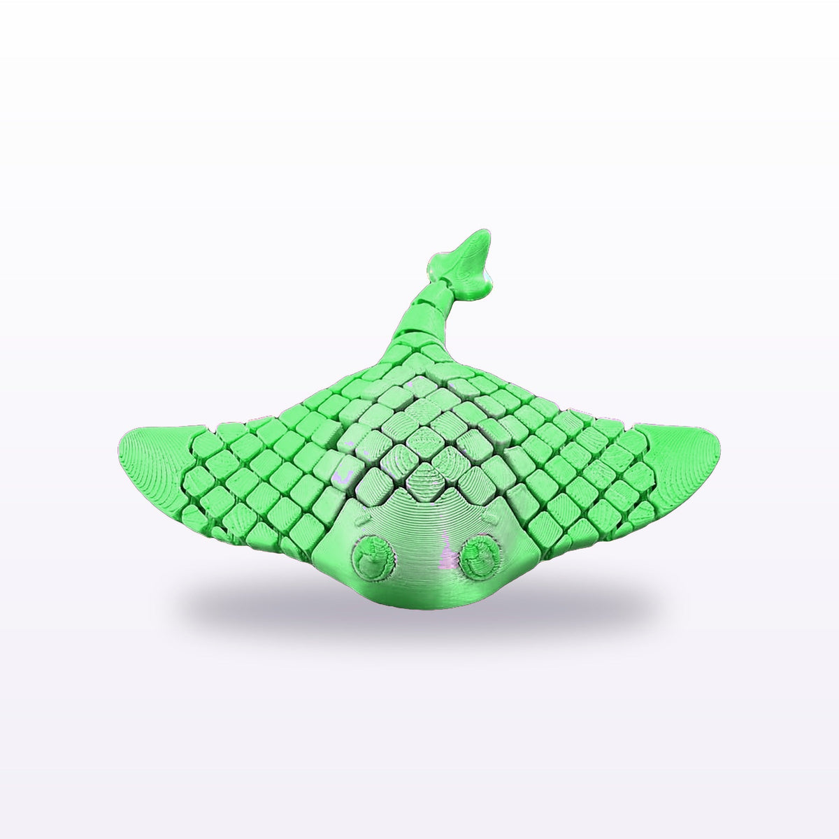 Formex 3D Printed Articulated Flexi Manta Ray Fidget Toy – 13cm, NZ Made in Green