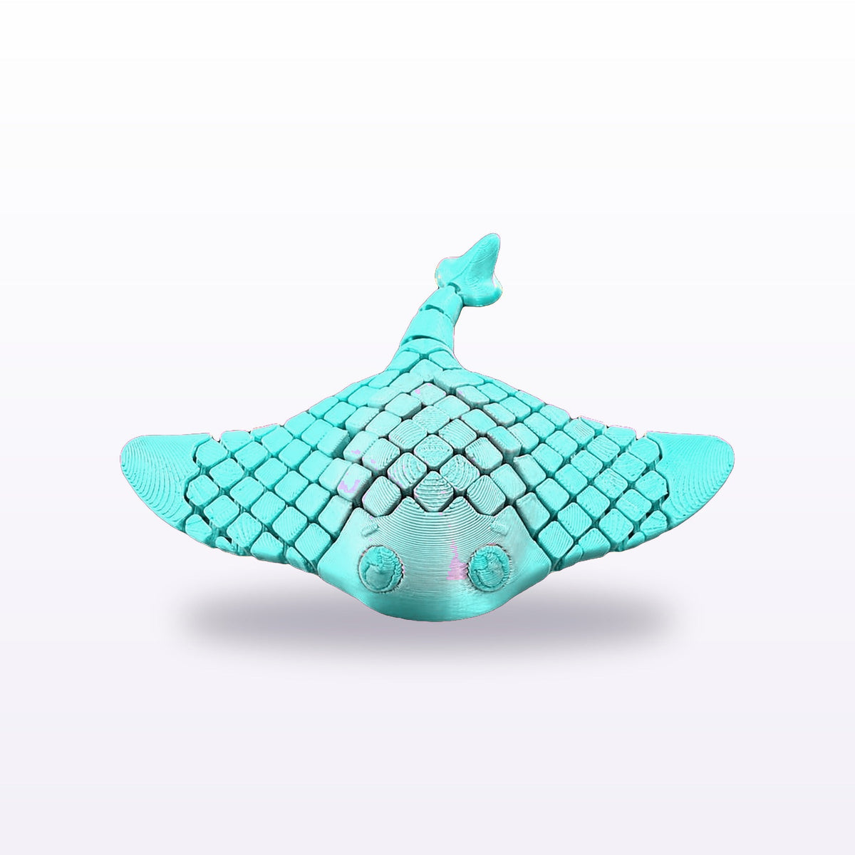 Formex 3D Printed Articulated Flexi Manta Ray Fidget Toy – 13cm, NZ Made in Teal