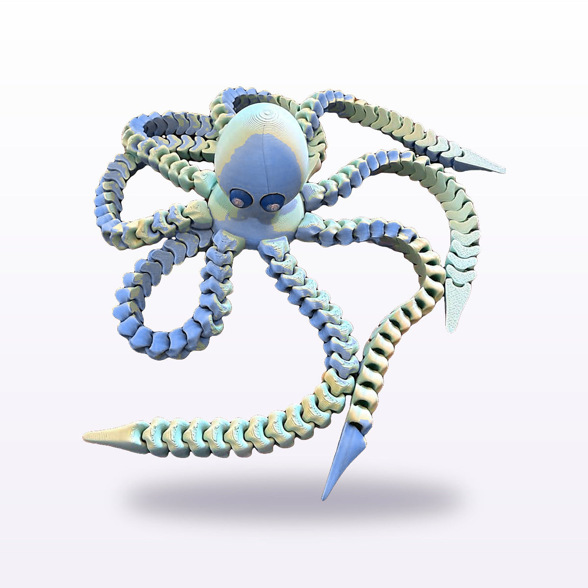 Formex 3D Printed Articulated Flexi Octopus Toy – 15cm, NZ Made in Blue