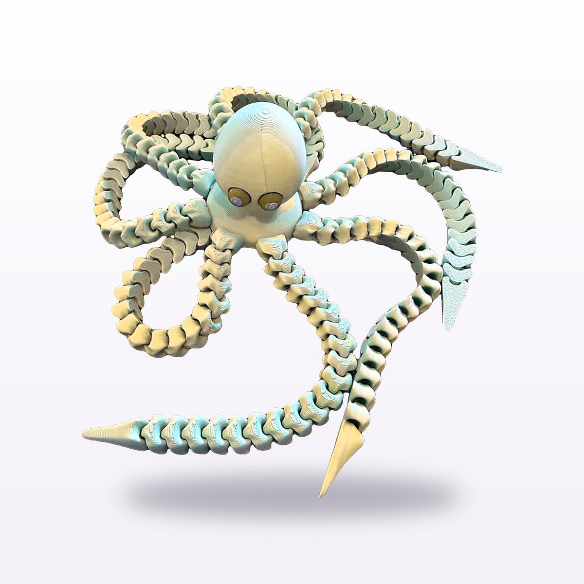 Formex 3D Printed Articulated Flexi Octopus Toy – 15cm, NZ Made in Gold