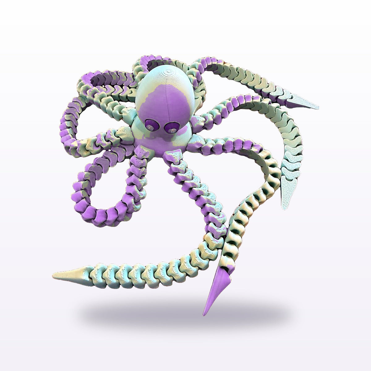 Formex 3D Printed Articulated Flexi Octopus Toy – 15cm, NZ Made in Purple