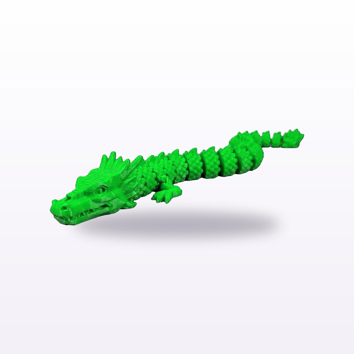 Formex 3D Printed Flexi Quetzalcóatl Feathered Serpent Toy – 26cm, NZ Made in Green