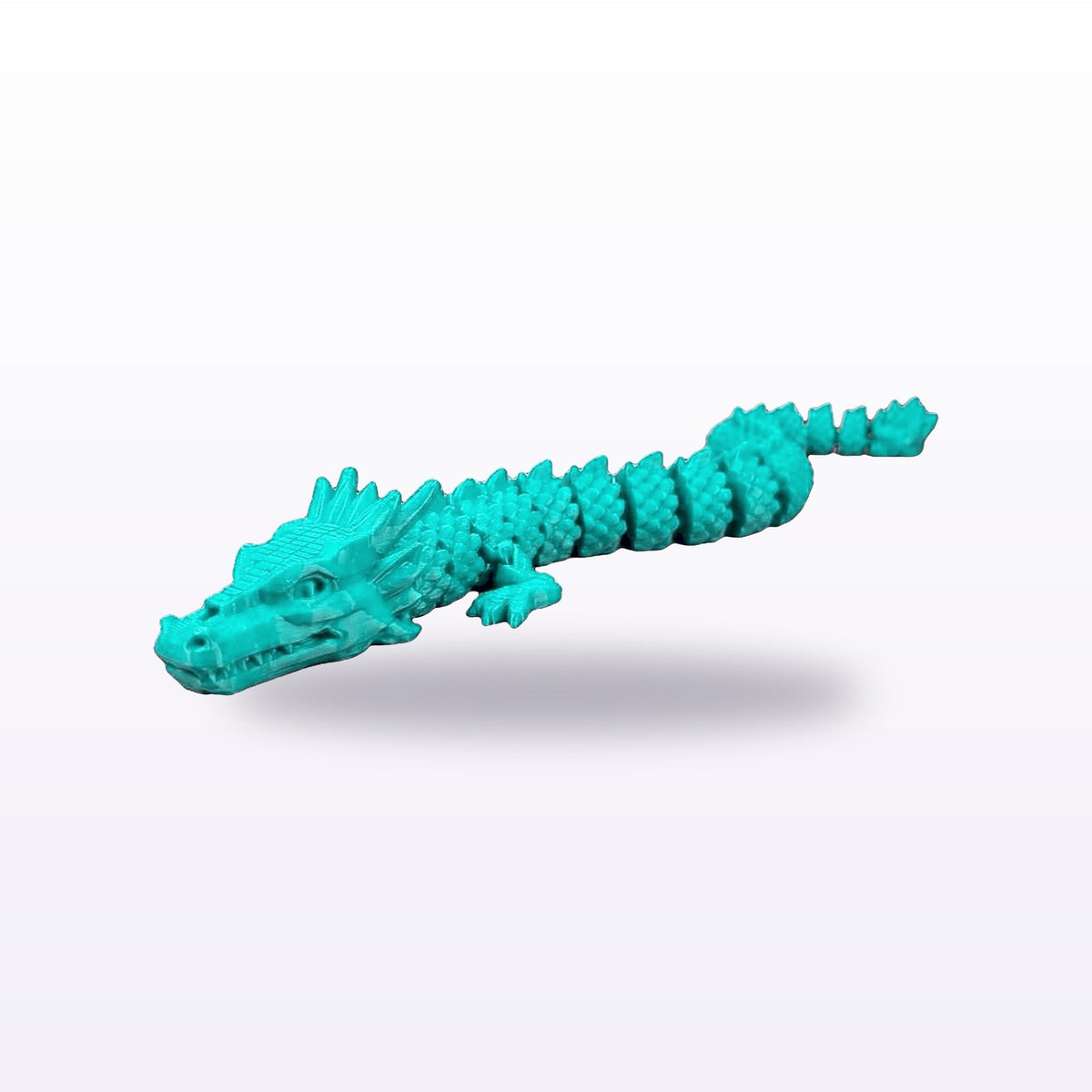 Formex 3D Printed Flexi Quetzalcóatl Feathered Serpent Toy – 26cm, NZ Made in Teal