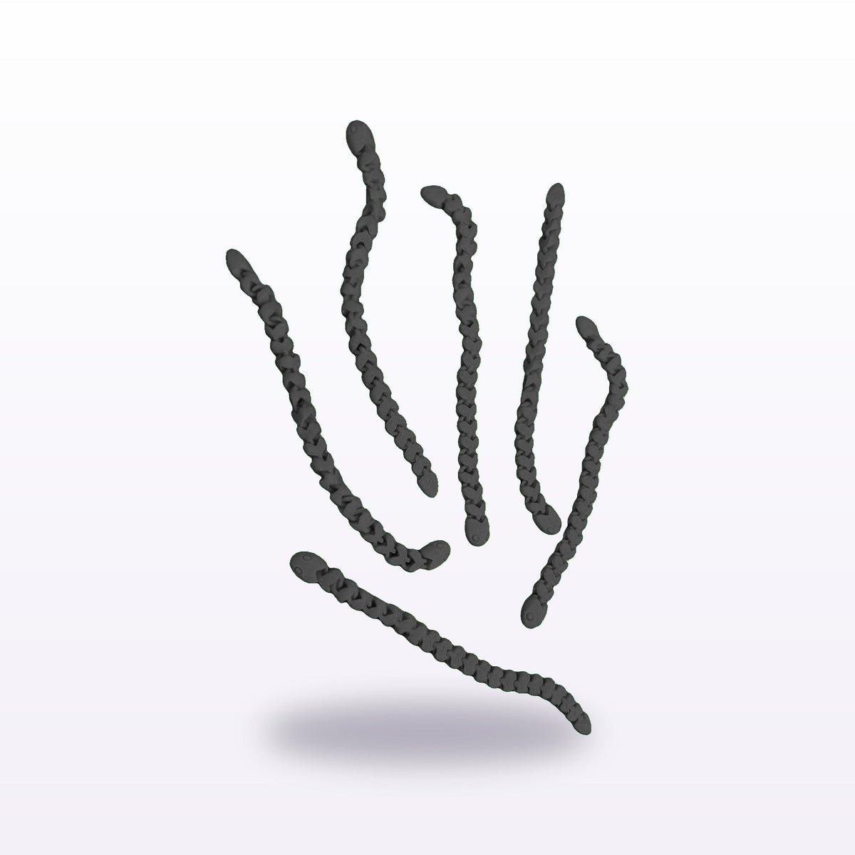 Formex 3D Printed Articulated Flexi Snake Toy 3-Pack – 18cm Each, NZ Made in Black