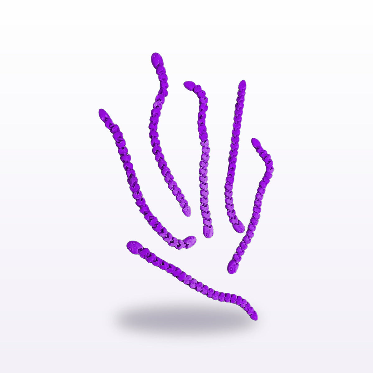 Formex 3D Printed Articulated Flexi Snake Toy 3-Pack – 18cm Each, NZ Made in Purple