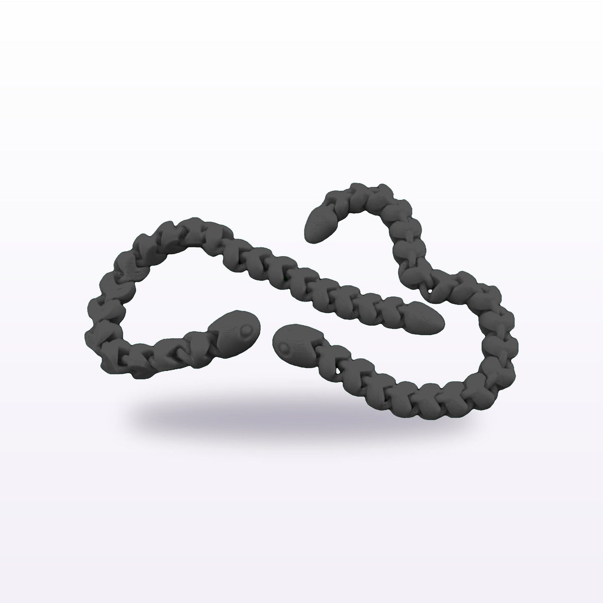 Formex 3D Printed Articulated Flexi Snake Toy – 18cm, NZ Made in Black