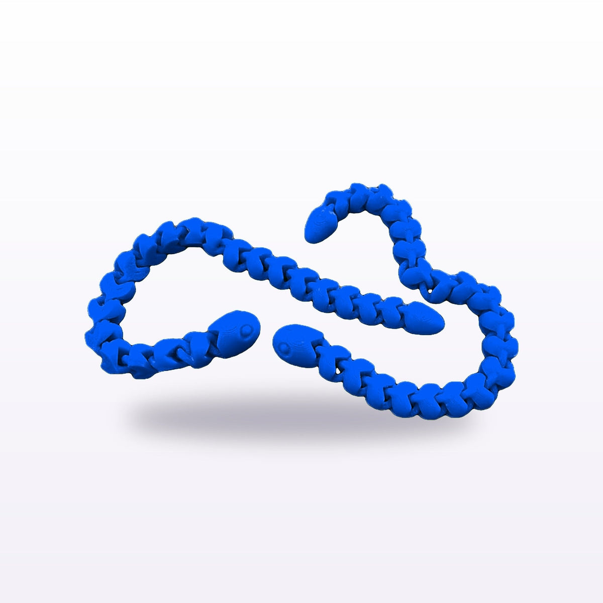 Formex 3D Printed Articulated Flexi Snake Toy – 18cm, NZ Made in Blue