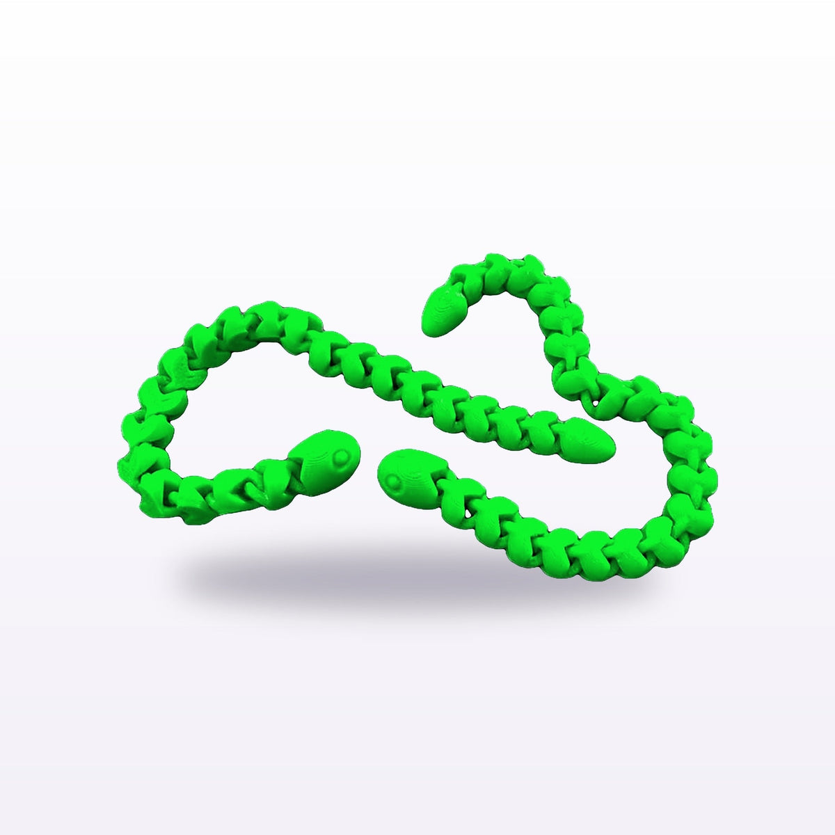 Formex 3D Printed Articulated Flexi Snake Toy – 18cm, NZ Made in Green