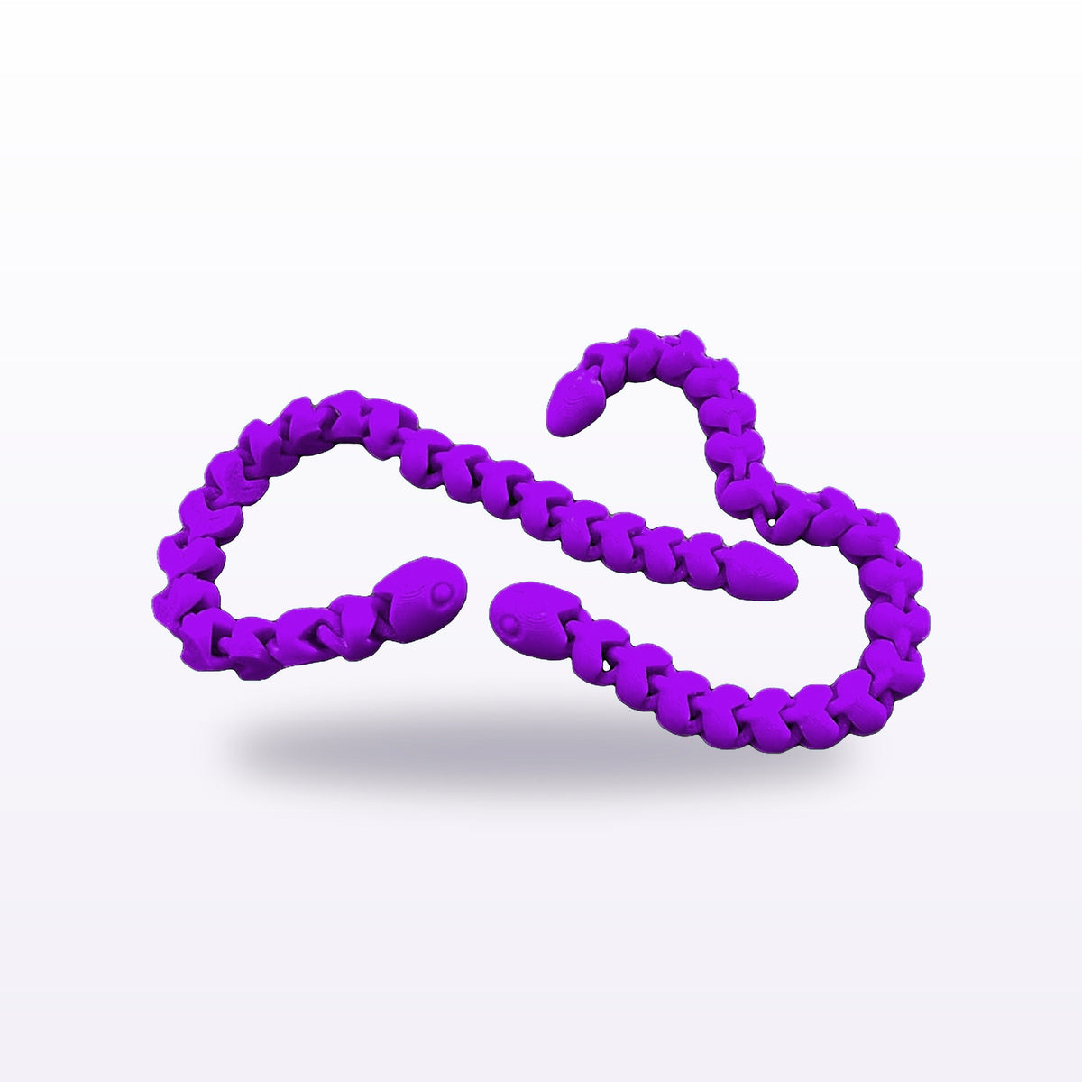Formex 3D Printed Articulated Flexi Snake Toy – 18cm, NZ Made in Purple