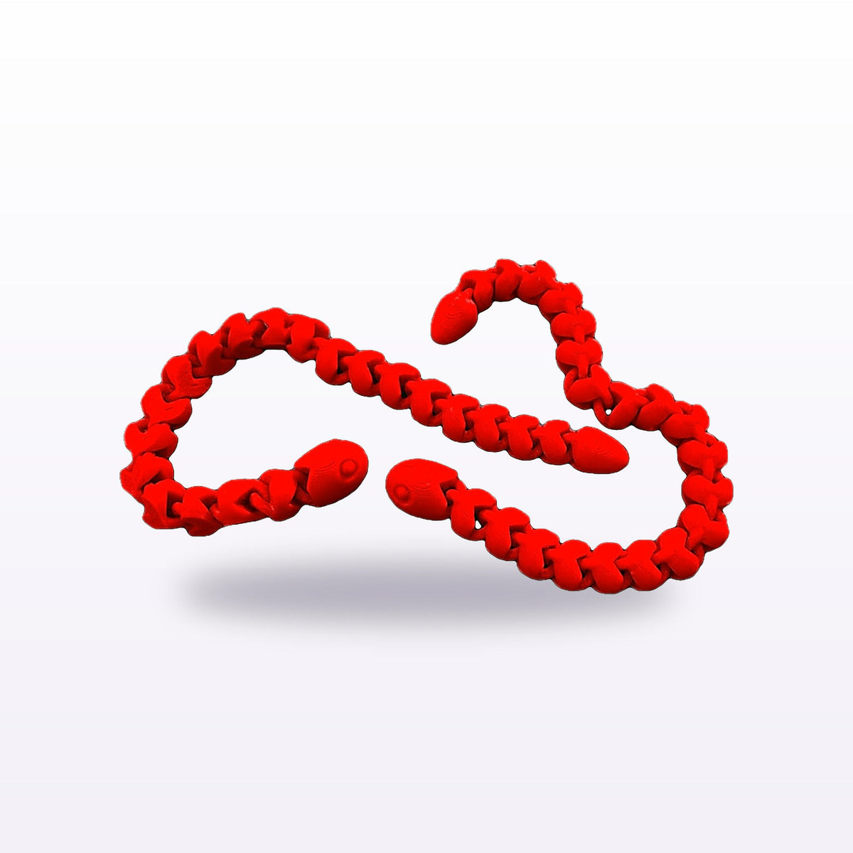 Formex 3D Printed Articulated Flexi Snake Toy – 18cm, NZ Made in Red