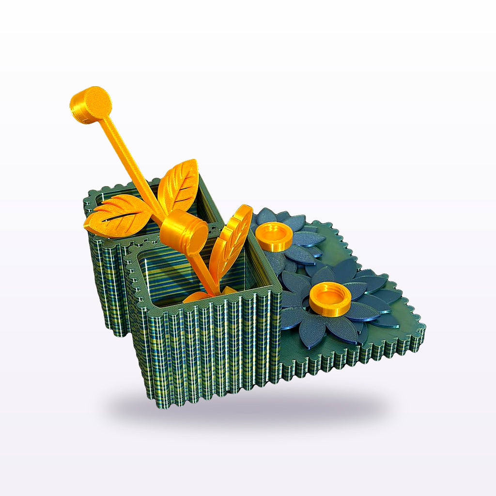 Flower Pen & Pencil Organiser with Sticky Note Tray — 3D printed by Formex 3D Lab, Auckland New Zealand