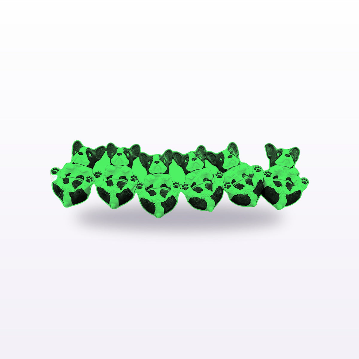 Formex 3D Printed French Bulldog Desk Figure 4-Pack – 6cm Each, NZ Made in Green