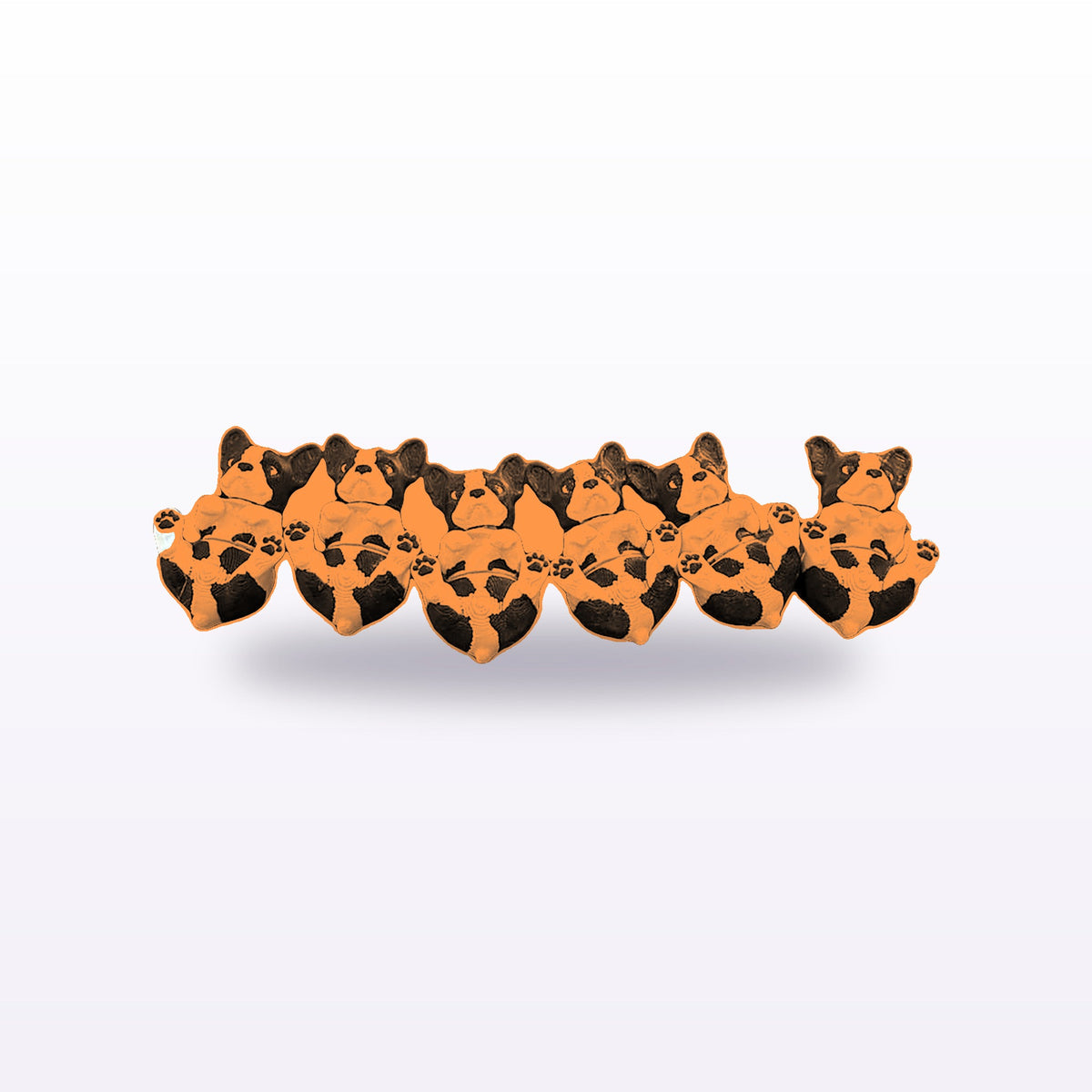 Formex 3D Printed French Bulldog Desk Figure 4-Pack – 6cm Each, NZ Made in Orange