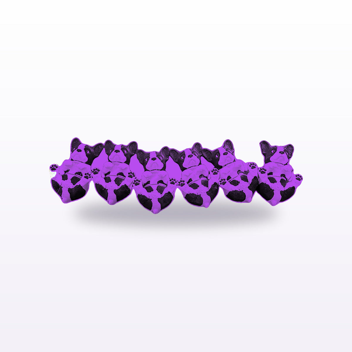 Formex 3D Printed French Bulldog Desk Figure 4-Pack – 6cm Each, NZ Made in Purple