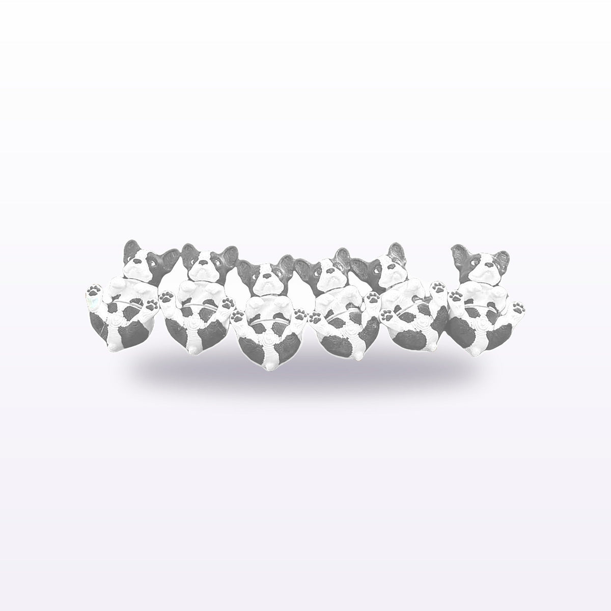 Formex 3D Printed French Bulldog Desk Figure 4-Pack – 6cm Each, NZ Made in White