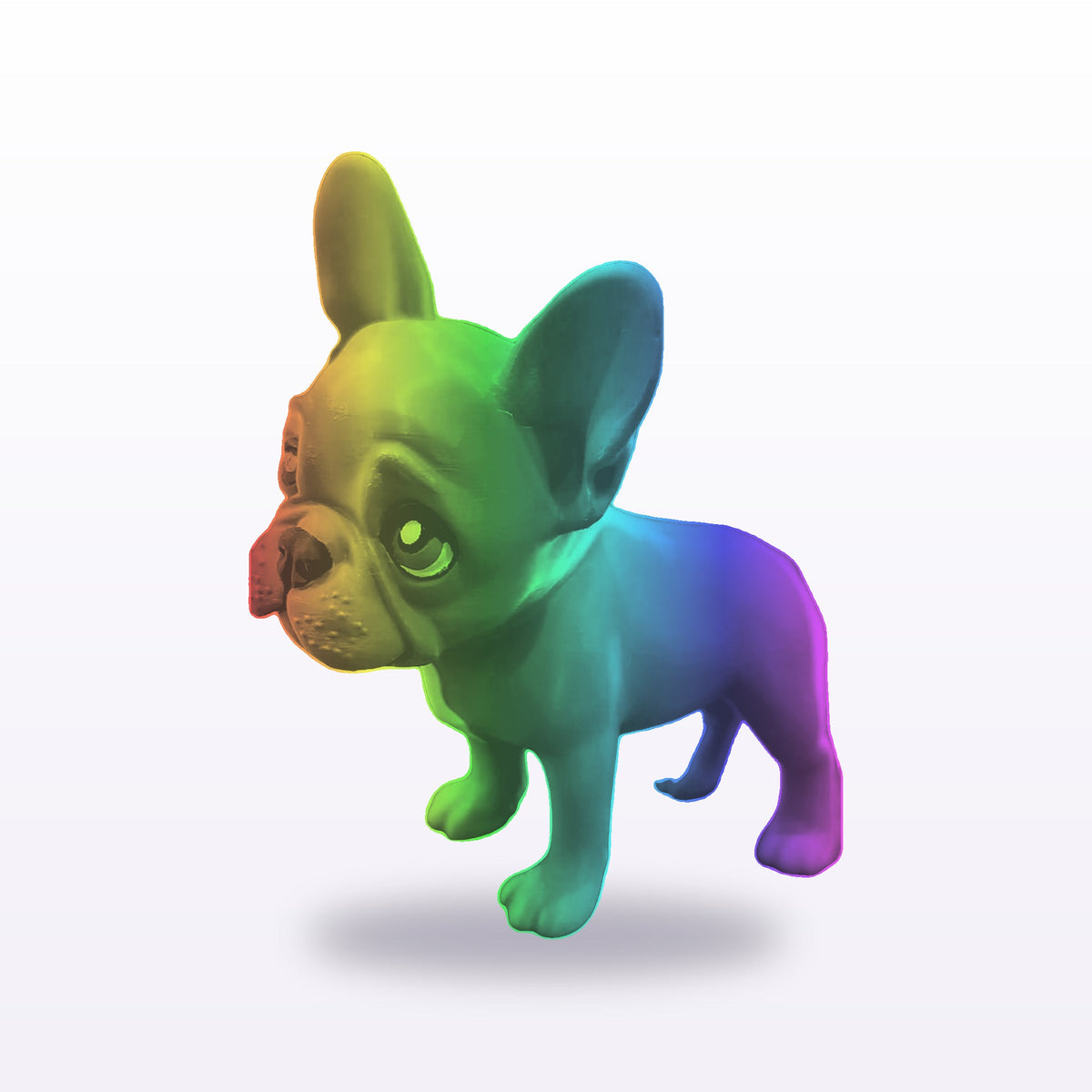 Formex 3D Printed French Bulldog Large Display Figure – NZ Made in Rainbow Silk