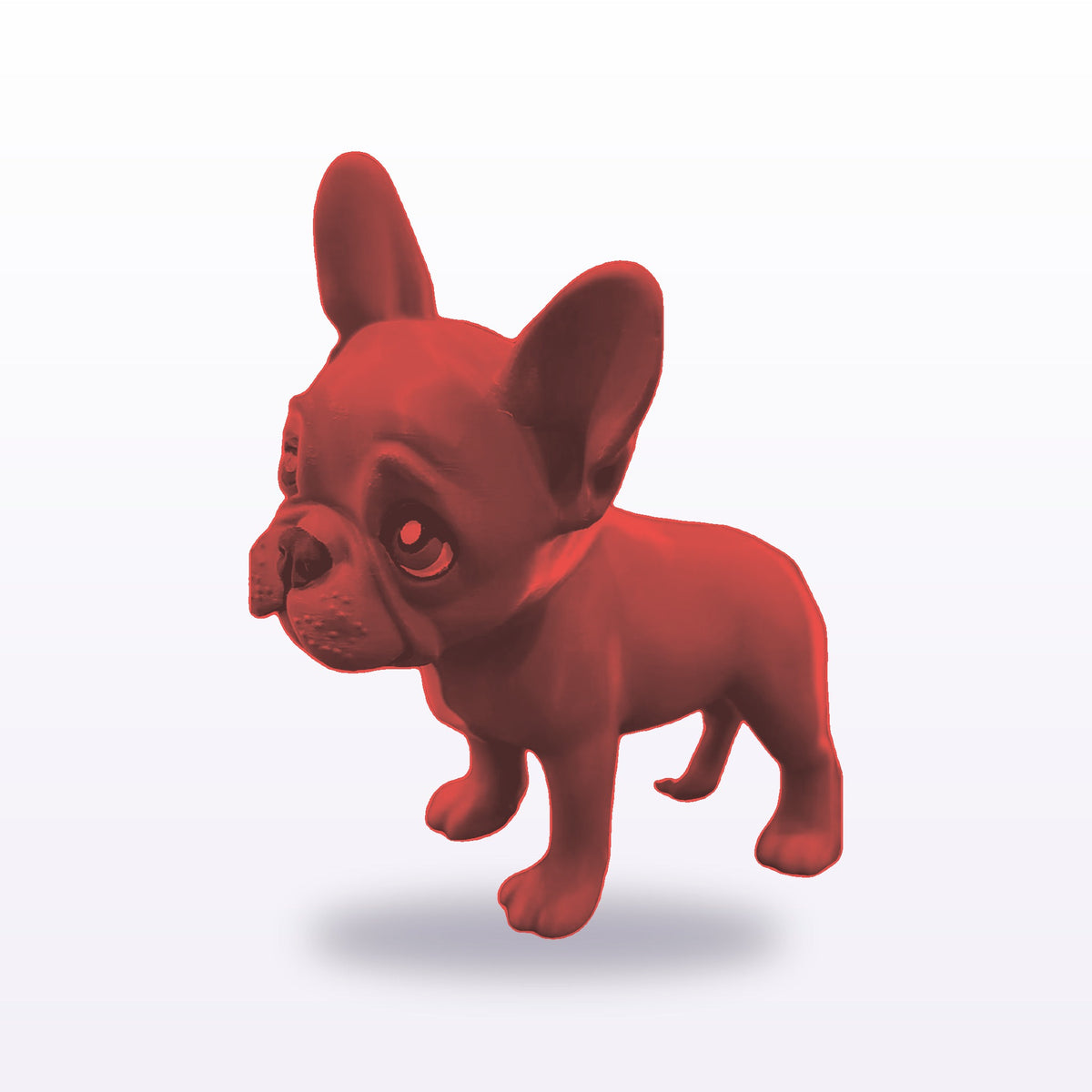 Formex 3D Printed French Bulldog Large Display Figure – NZ Made in Red