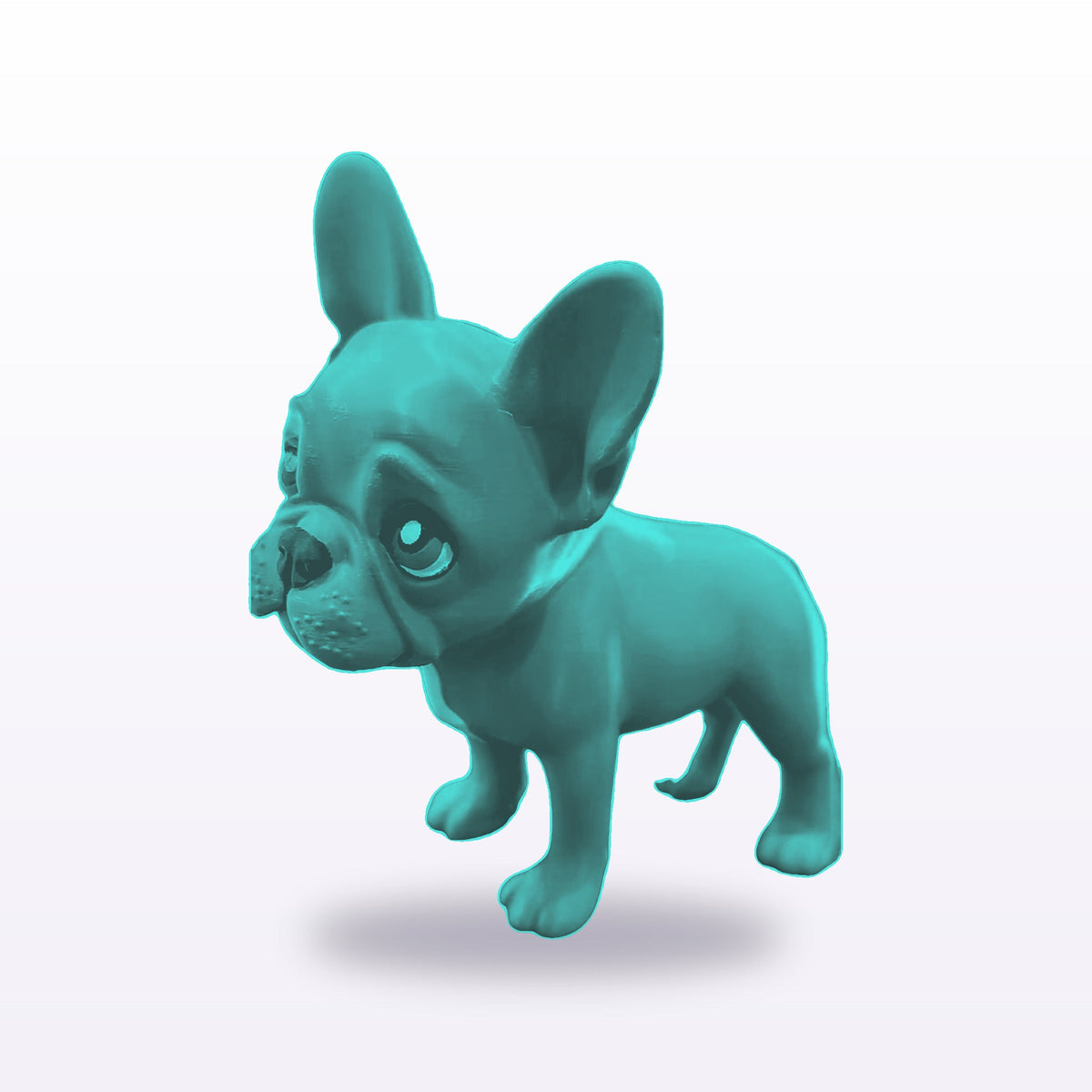 Formex 3D Printed French Bulldog Large Display Figure – NZ Made in Teal
