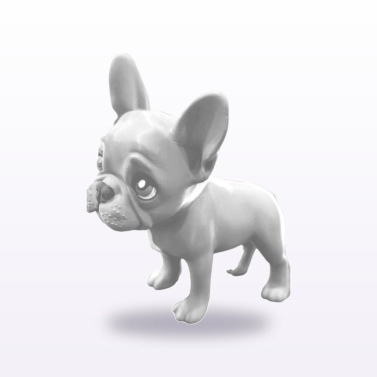 Formex 3D Printed French Bulldog Large Display Figure – NZ Made in White