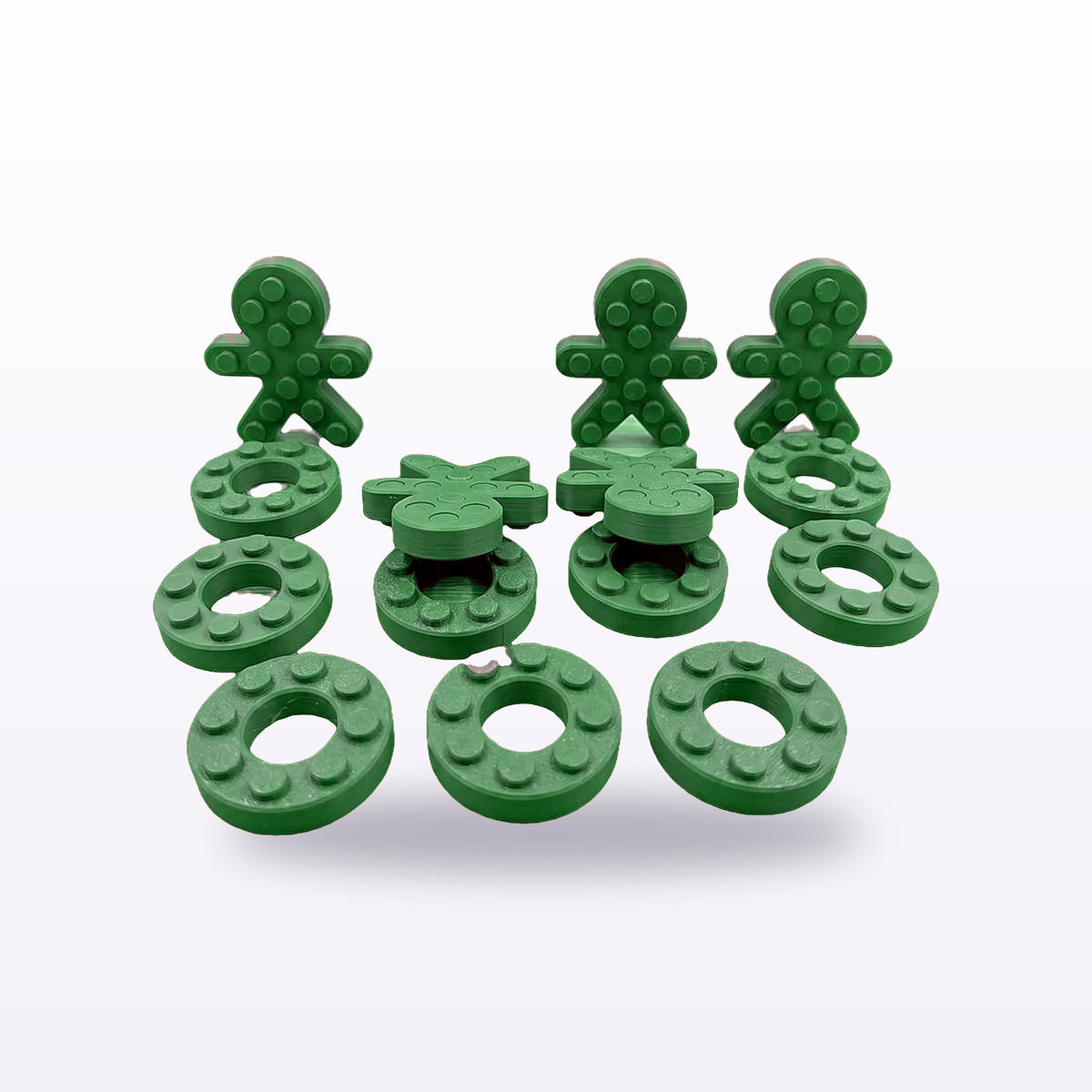 Formex 3D Printed Gingerbread & Donut Push Pop Fidget Toys – 5cm, NZ Made in Green