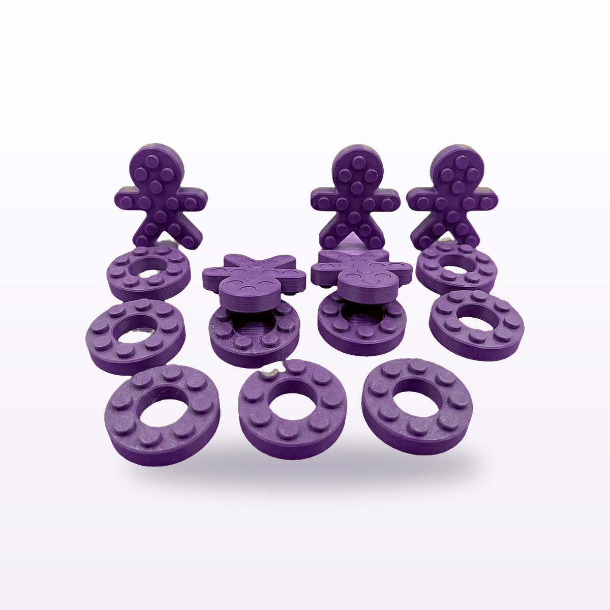 Formex 3D Printed Gingerbread & Donut Push Pop Fidget Toys – 5cm, NZ Made in Purple