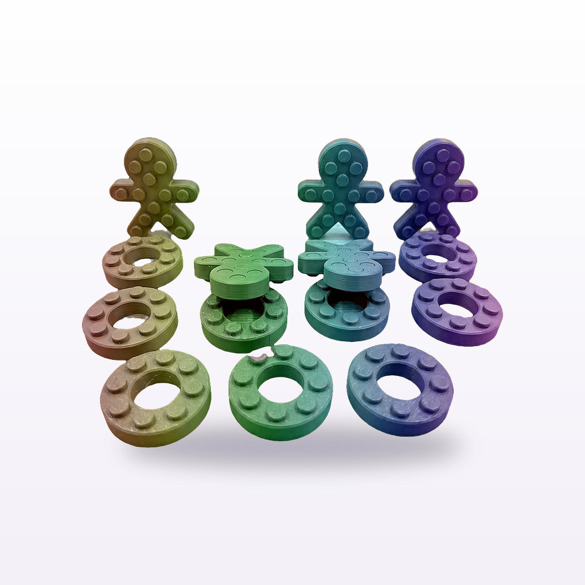 Formex 3D Printed Gingerbread & Donut Push Pop Fidget Toys – 5cm, NZ Made in Rainbow Silk