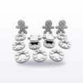 Formex 3D Printed Gingerbread & Donut Push Pop Fidget Toys – 5cm, NZ Made in White