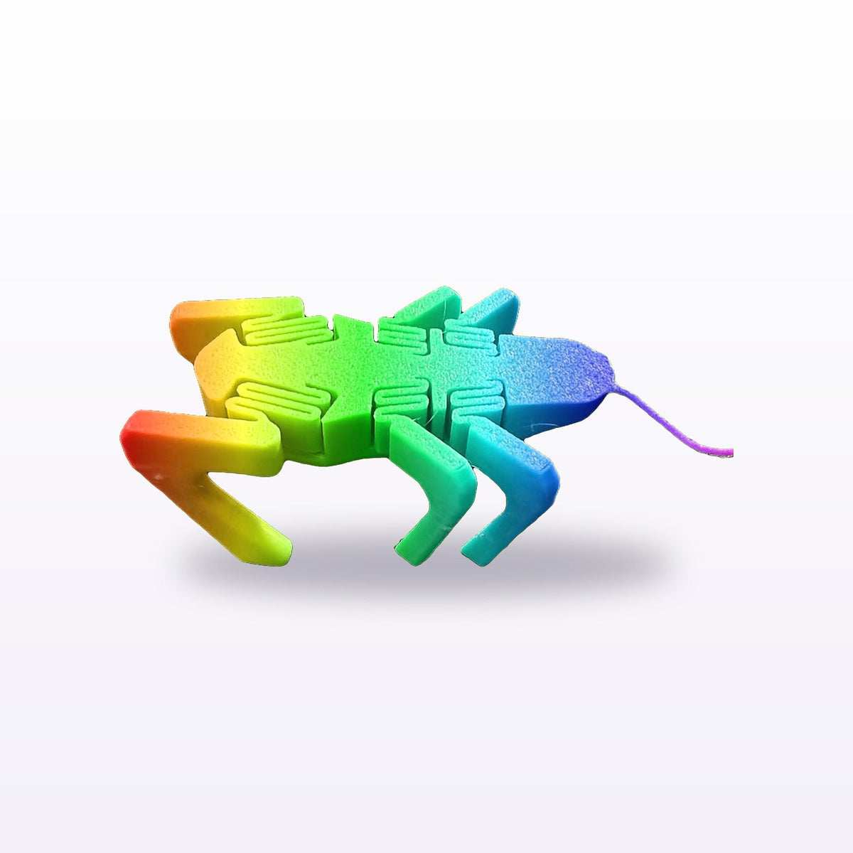 Formex 3D Printed Spring-Loaded Grasshopper Jump Toy – 9cm, NZ Made in Rainbow Silk