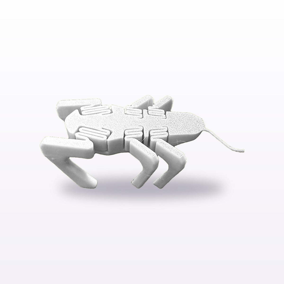 Formex 3D Printed Spring-Loaded Grasshopper Jump Toy – 9cm, NZ Made in White
