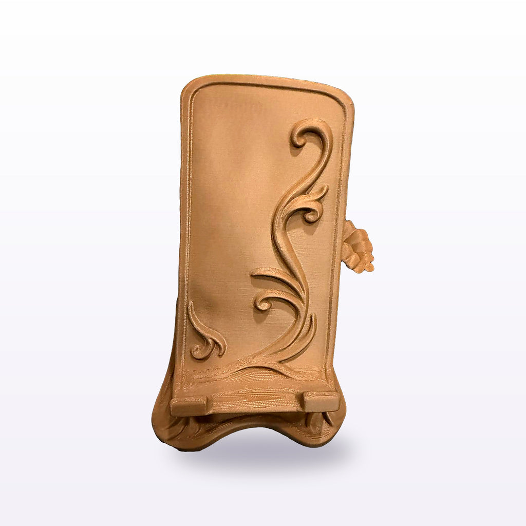 Hummingbird phone stand, back detail