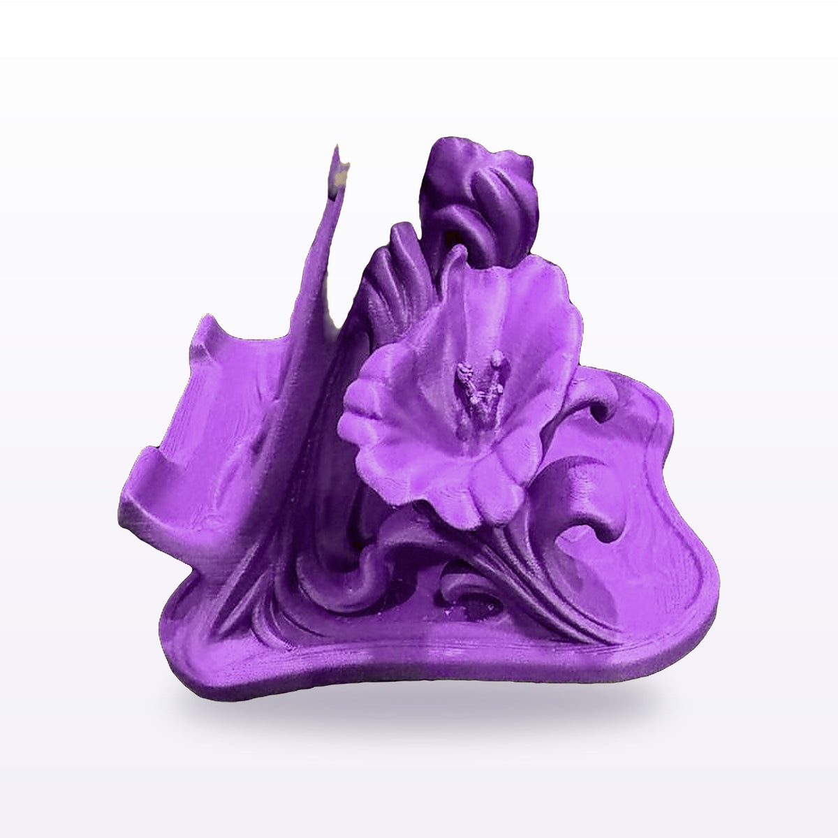 Formex 3D Printed Hummingbird Phone Stand – Sculpted Desk Accessory, 13cm, NZ Made in Purple