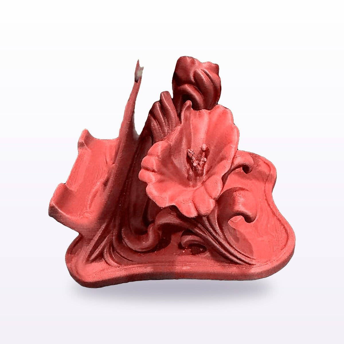 Formex 3D Printed Hummingbird Phone Stand – Sculpted Desk Accessory, 13cm, NZ Made in Red