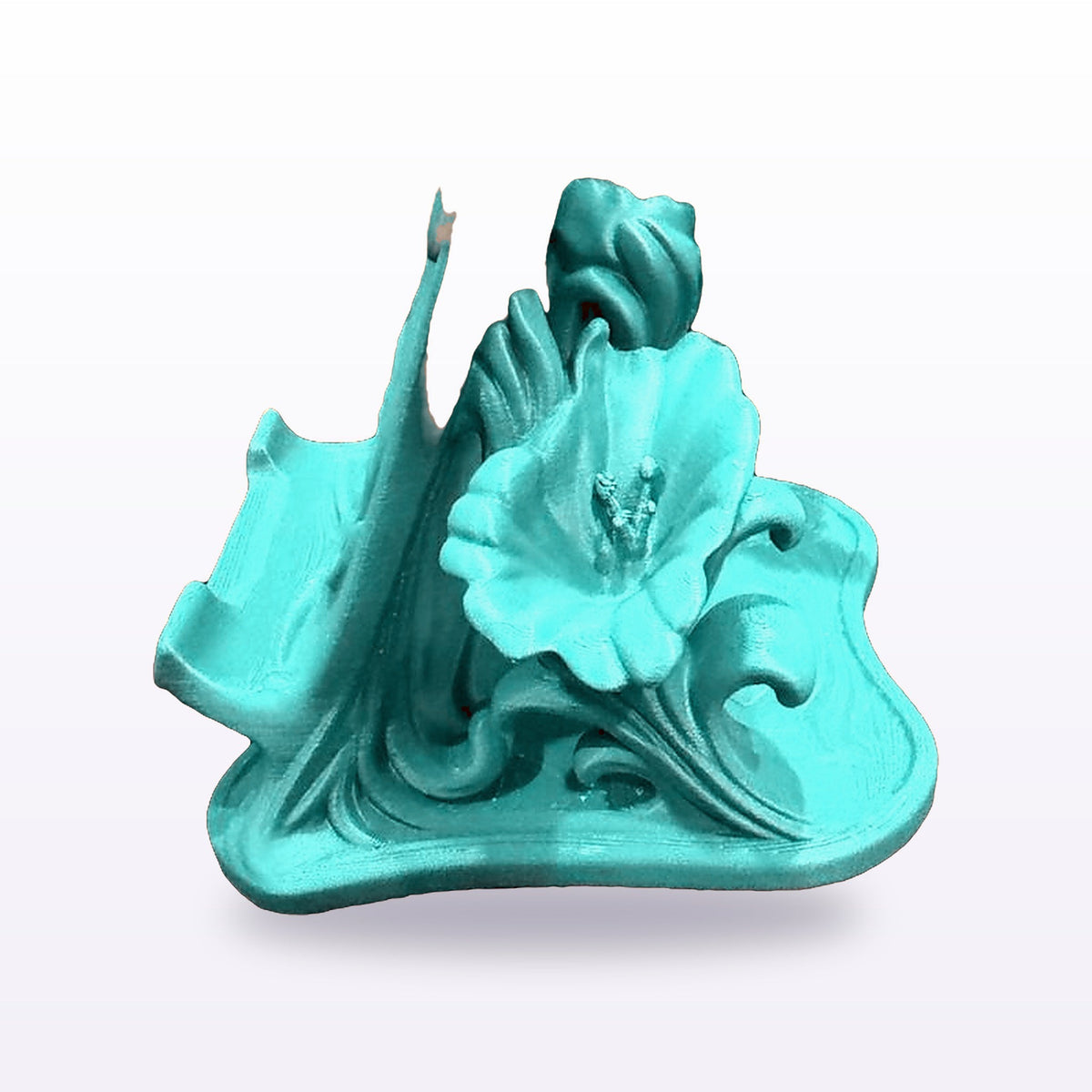 Formex 3D Printed Hummingbird Phone Stand – Sculpted Desk Accessory, 13cm, NZ Made in Teal