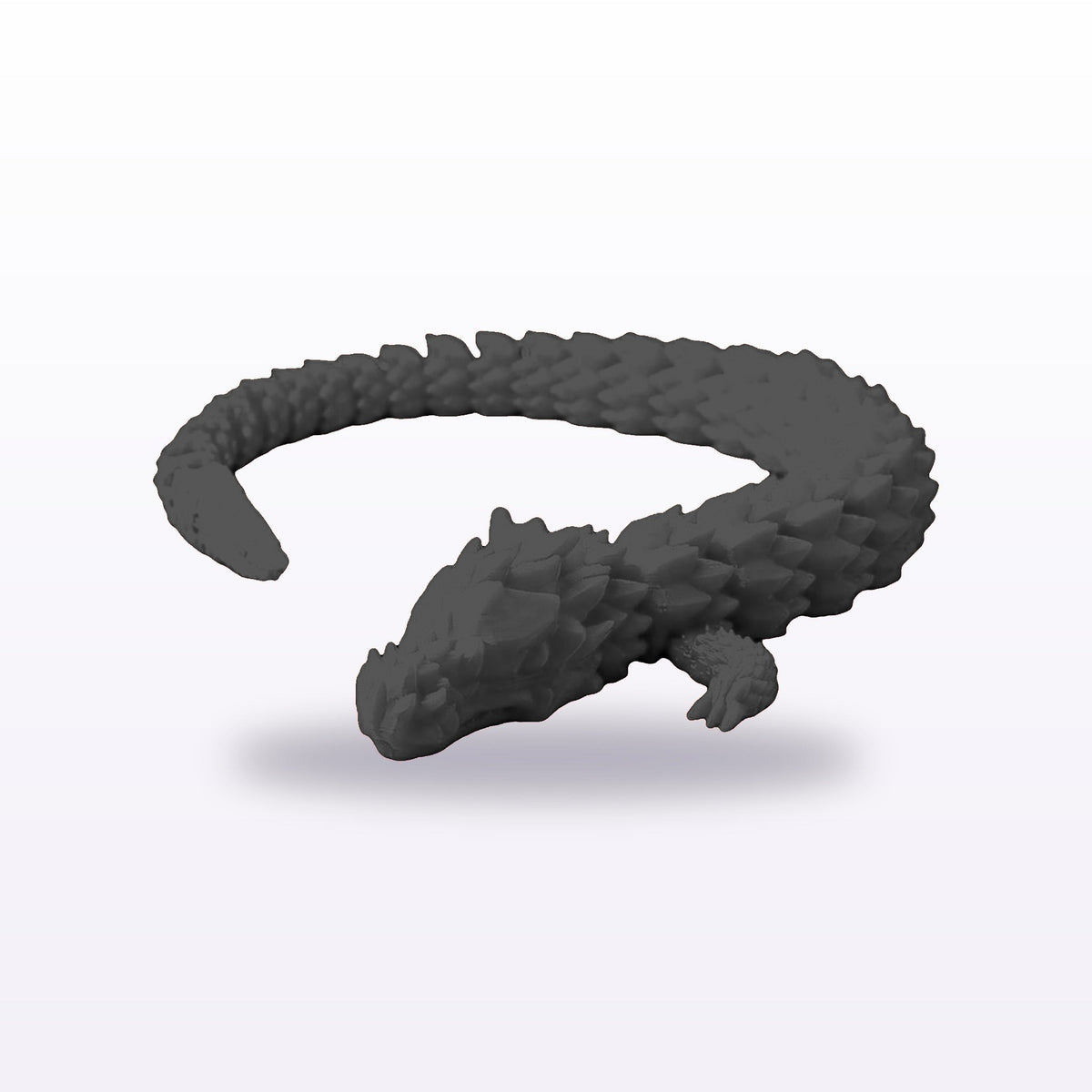 Formex 3D Printed Articulated Flexi Dragon Toy – 30cm, NZ Made in Black