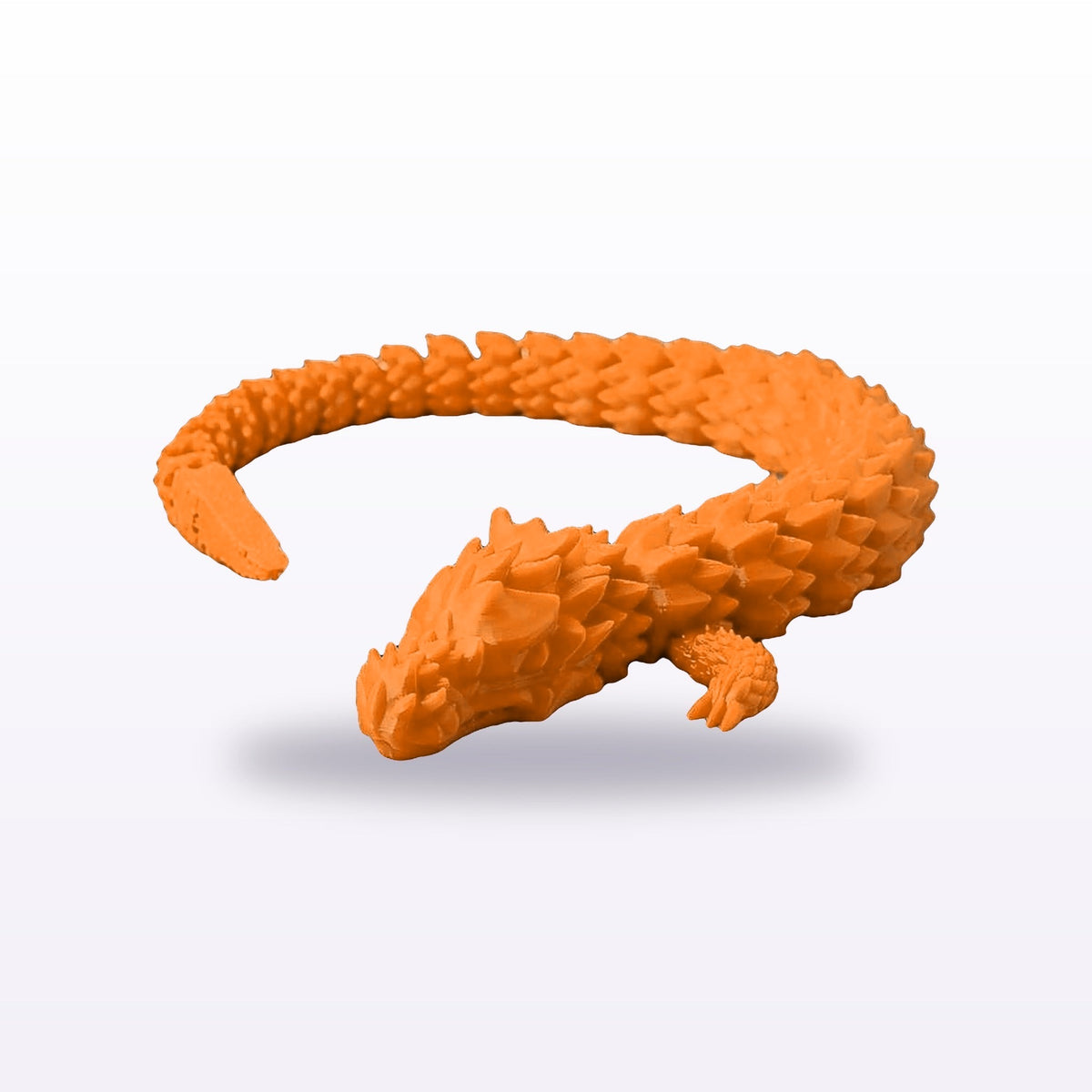 Formex 3D Printed Articulated Flexi Dragon Toy – 30cm, NZ Made in Orange