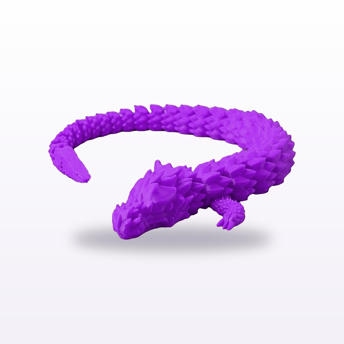 Formex 3D Printed Articulated Flexi Dragon Toy – 30cm, NZ Made in Purple